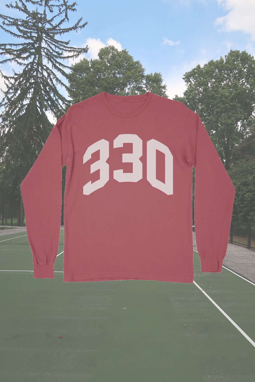 330 Crimson + Cream Long Sleeve