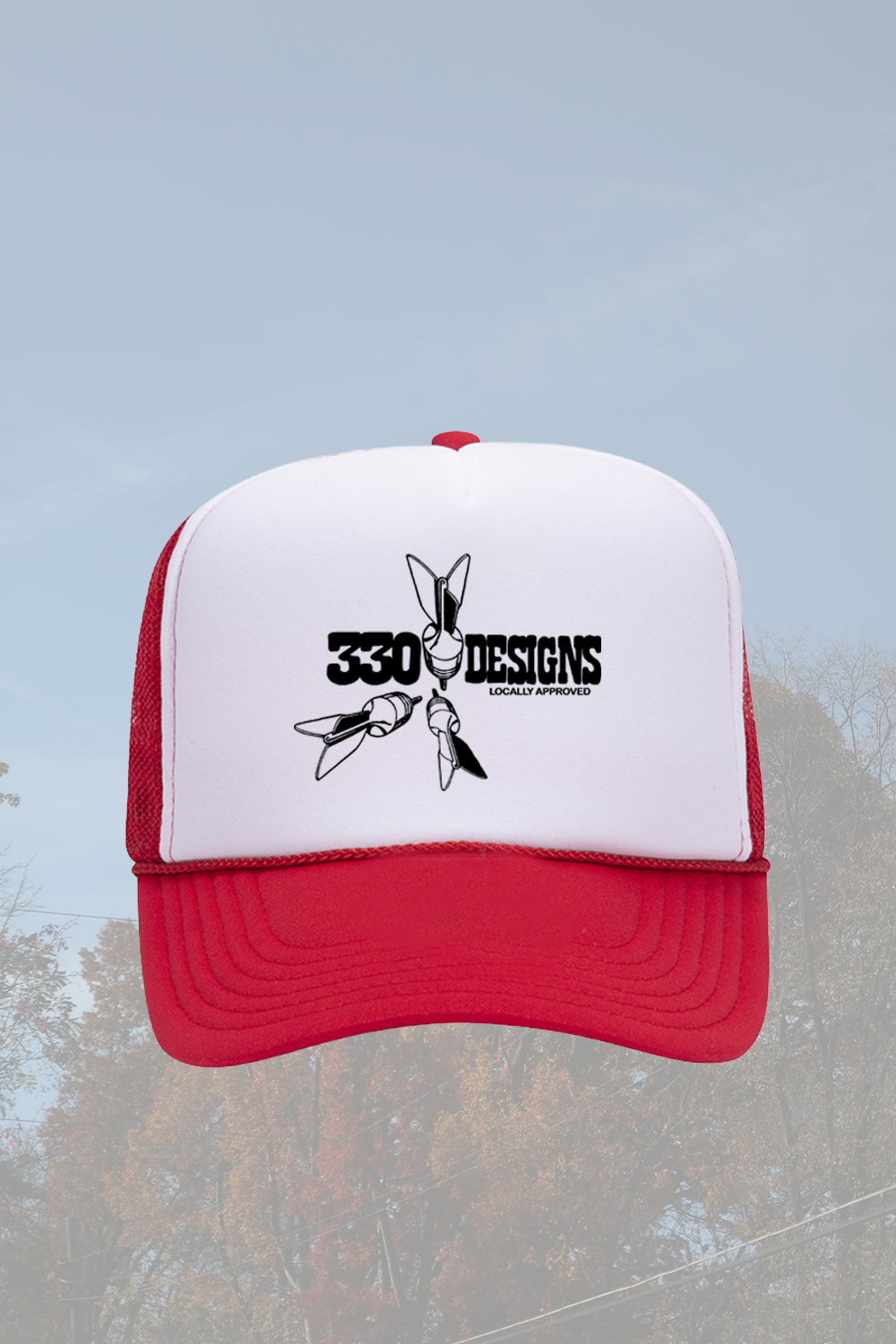 330Dart Red & White Trucker Hat