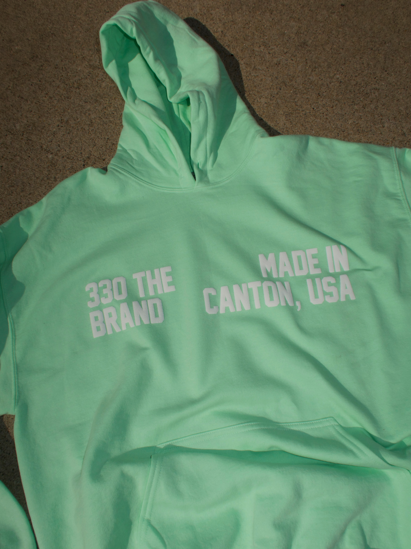 330 THE BRAND STATEMENT MINT GREEN HOODIE