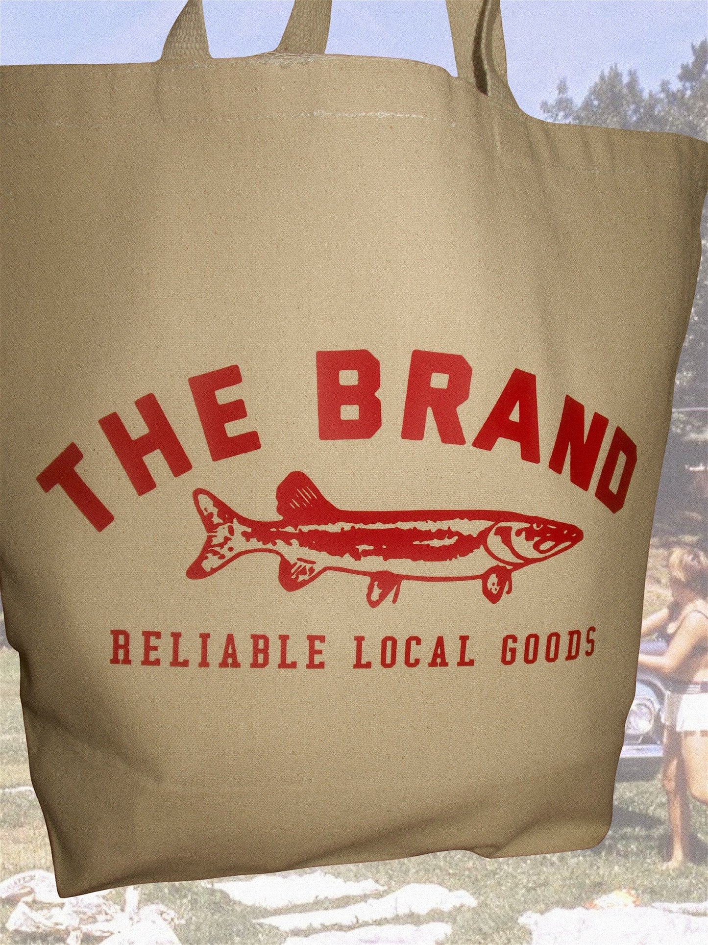 THE BRAND SARDINE WHEAT CANVAS TOTE
