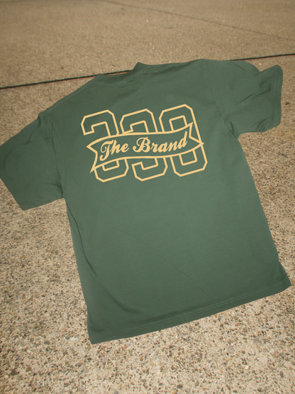 330 BRANDED FLAG FOREST GREEN GARMENT TEE