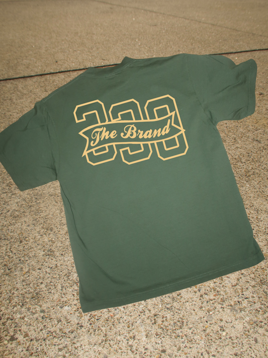 330 BRANDED FLAG FOREST GREEN GARMENT TEE