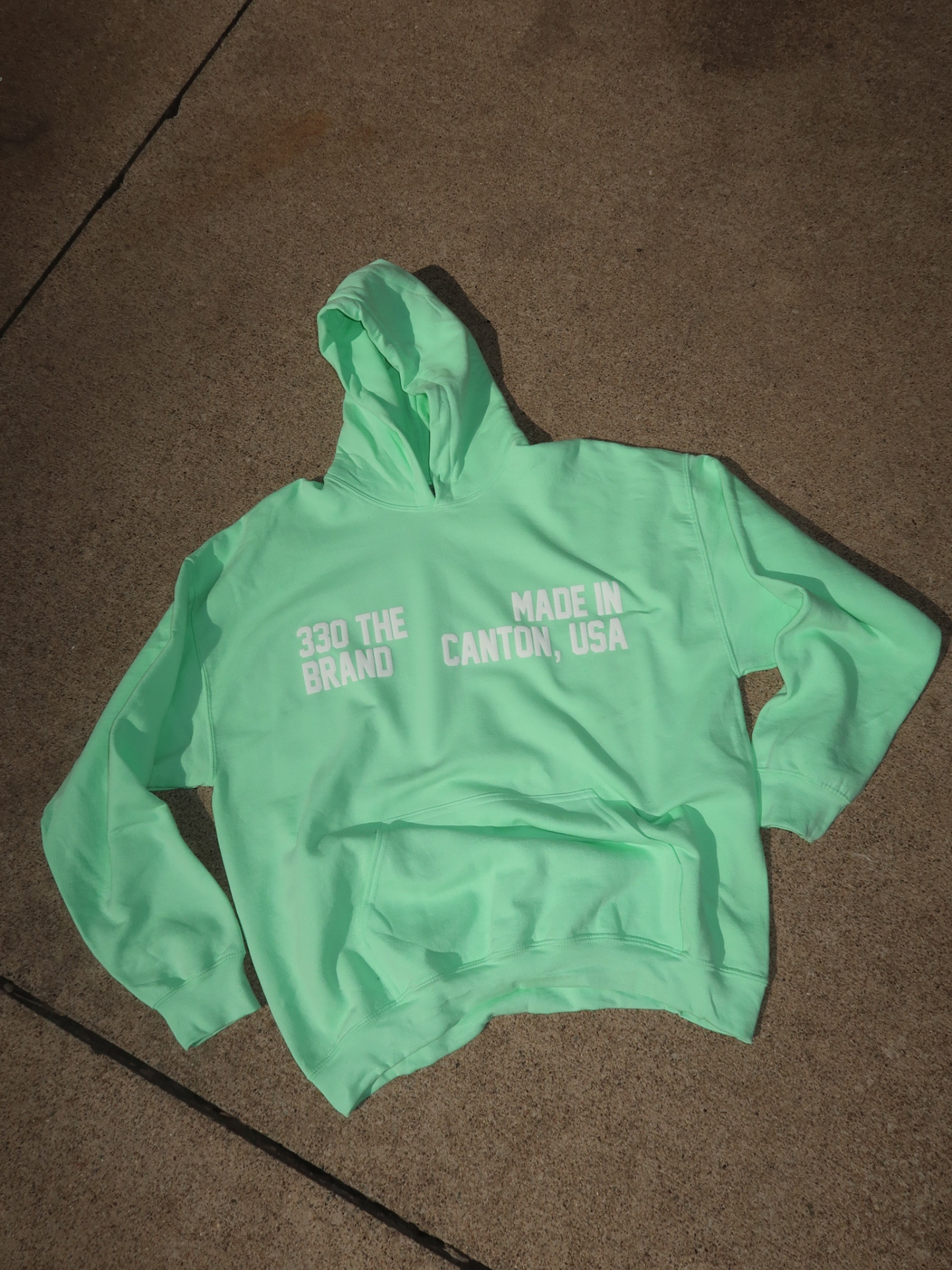 330 THE BRAND STATEMENT MINT GREEN HOODIE