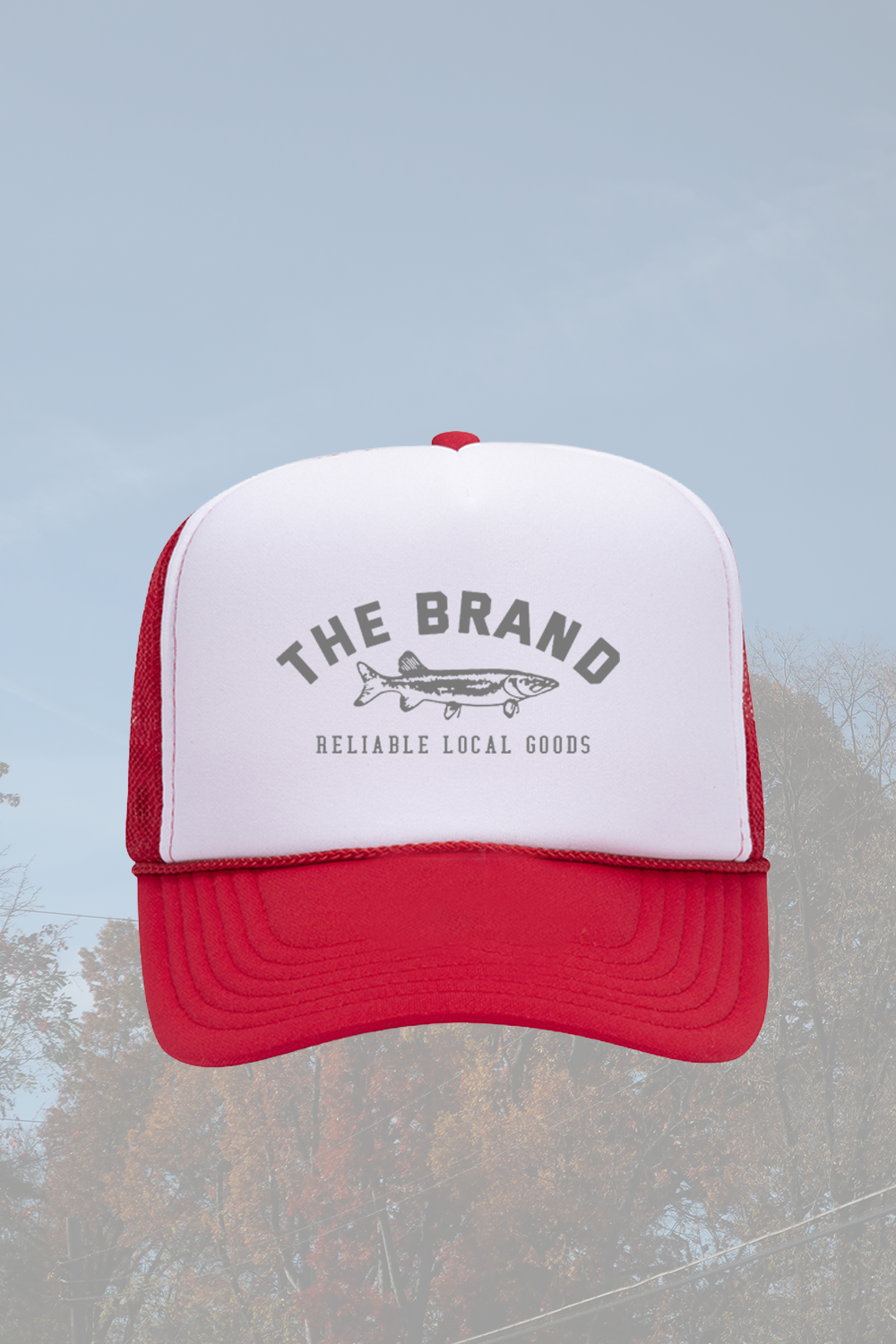 The Brand Sardine  Red & White Trucker Hat