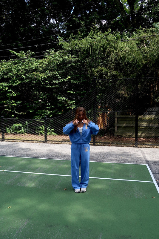 330 CREW Cyan Blue Zip Up