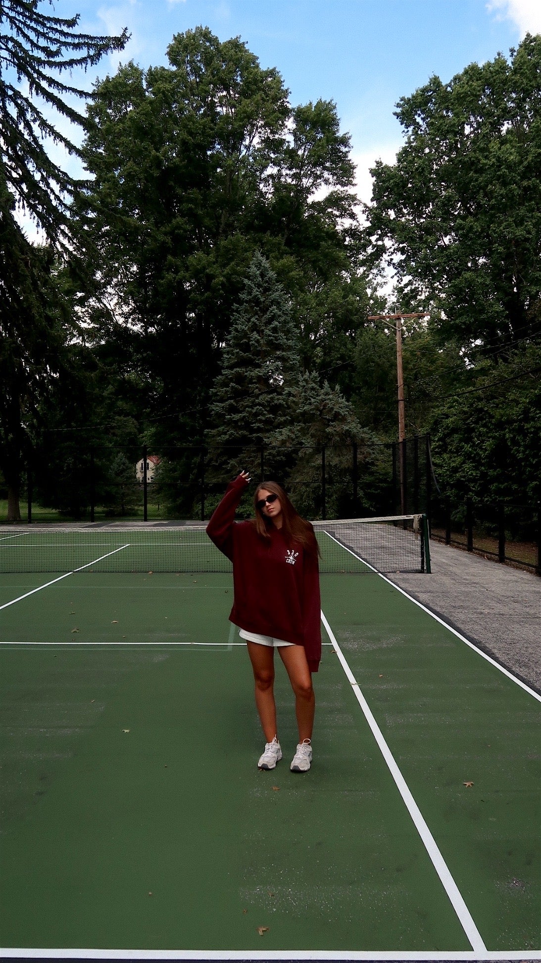 330 CREW Burgundy Hoodie Sweatshirt
