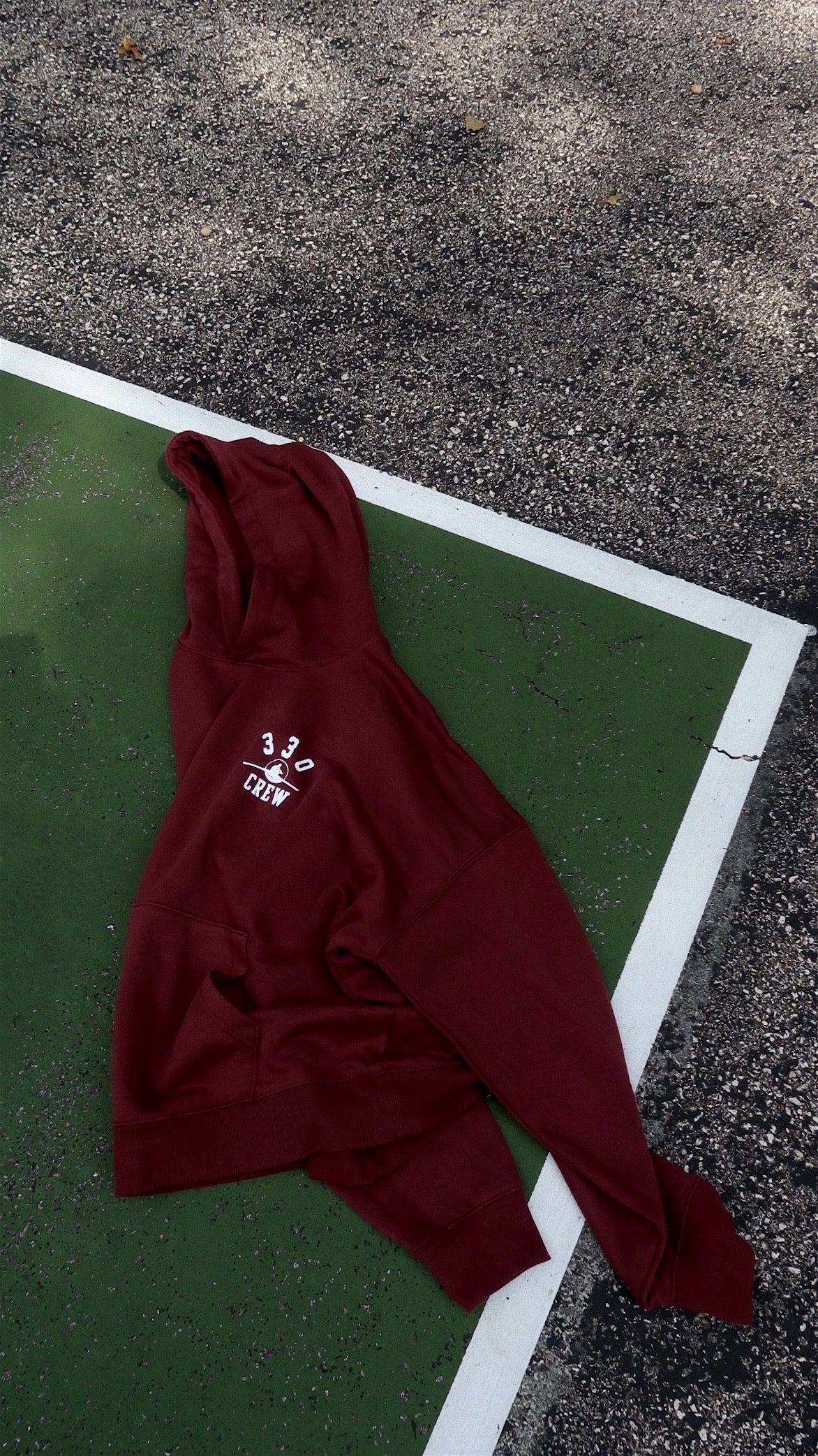 330 CREW Burgundy Hoodie Sweatshirt