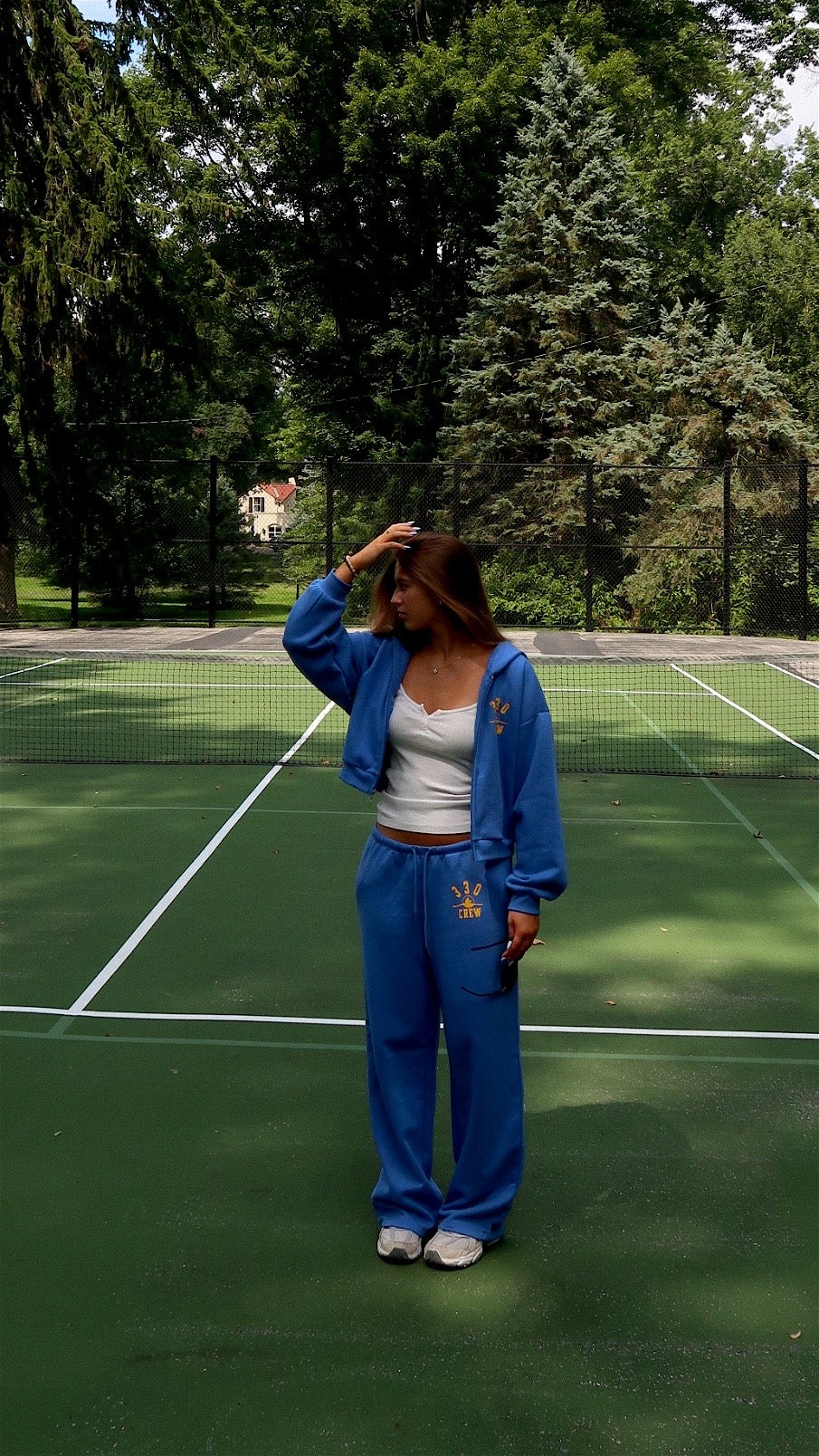 330 CREW Cyan Blue Zip Up