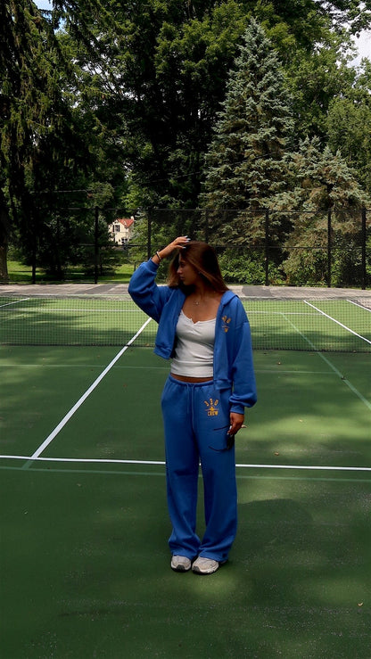 330 CREW Cyan Blue Zip Up