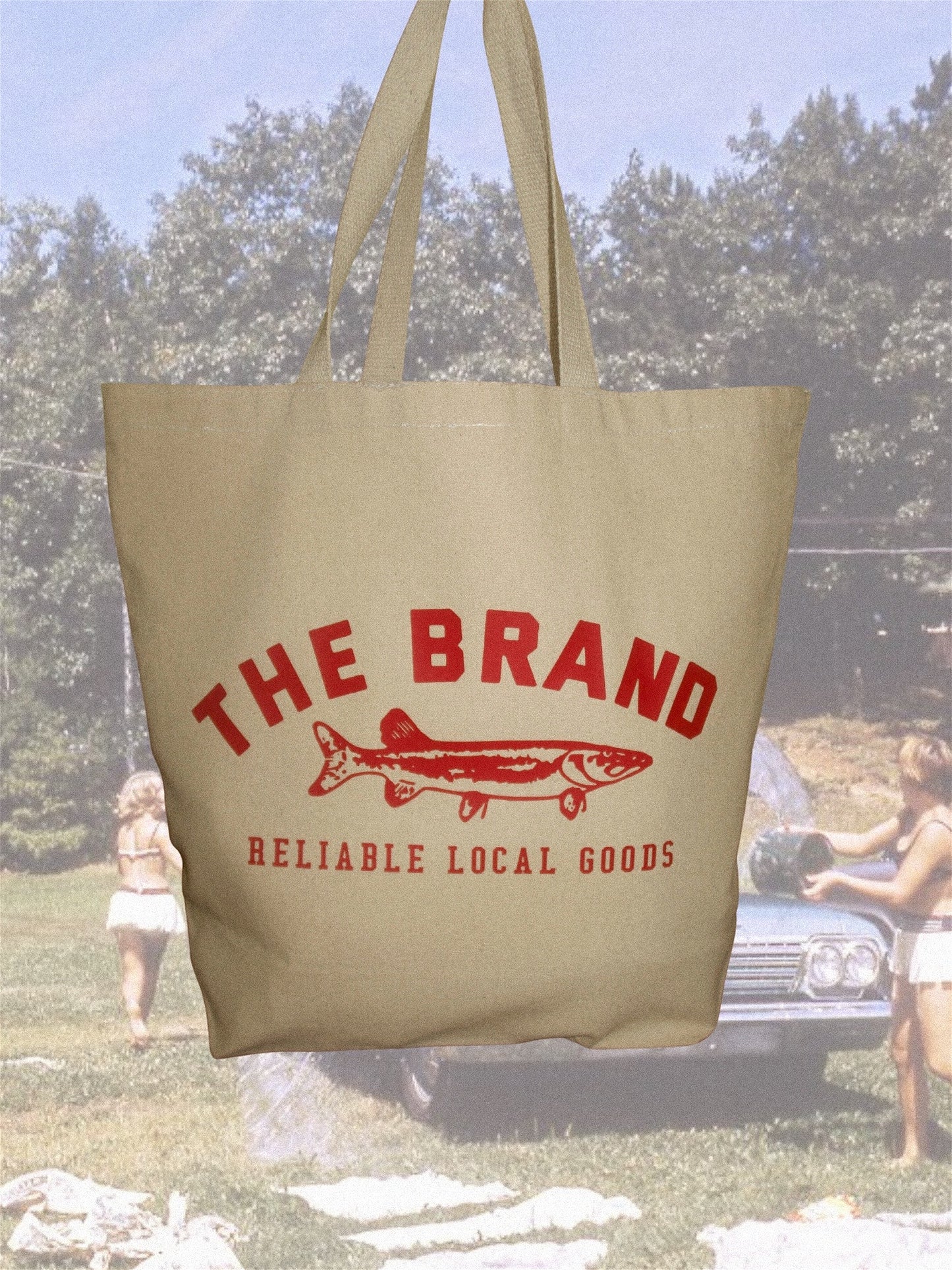 THE BRAND SARDINE WHEAT CANVAS TOTE