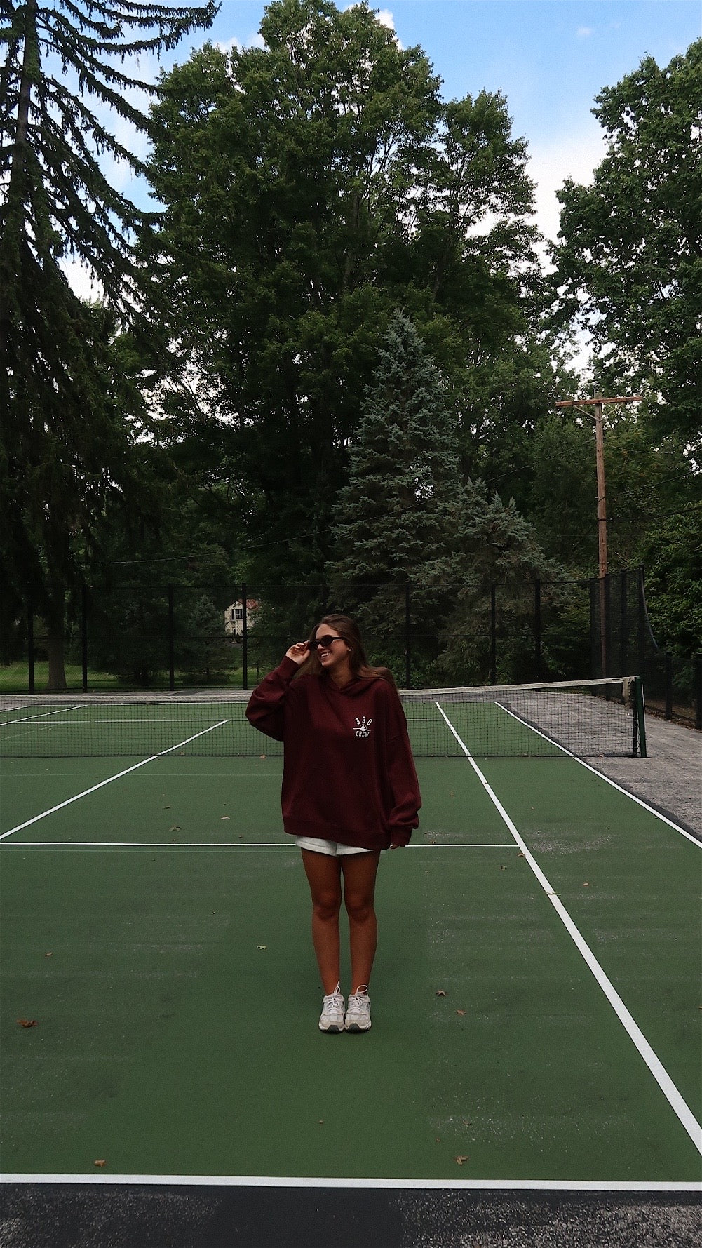 330 CREW Burgundy Hoodie Sweatshirt